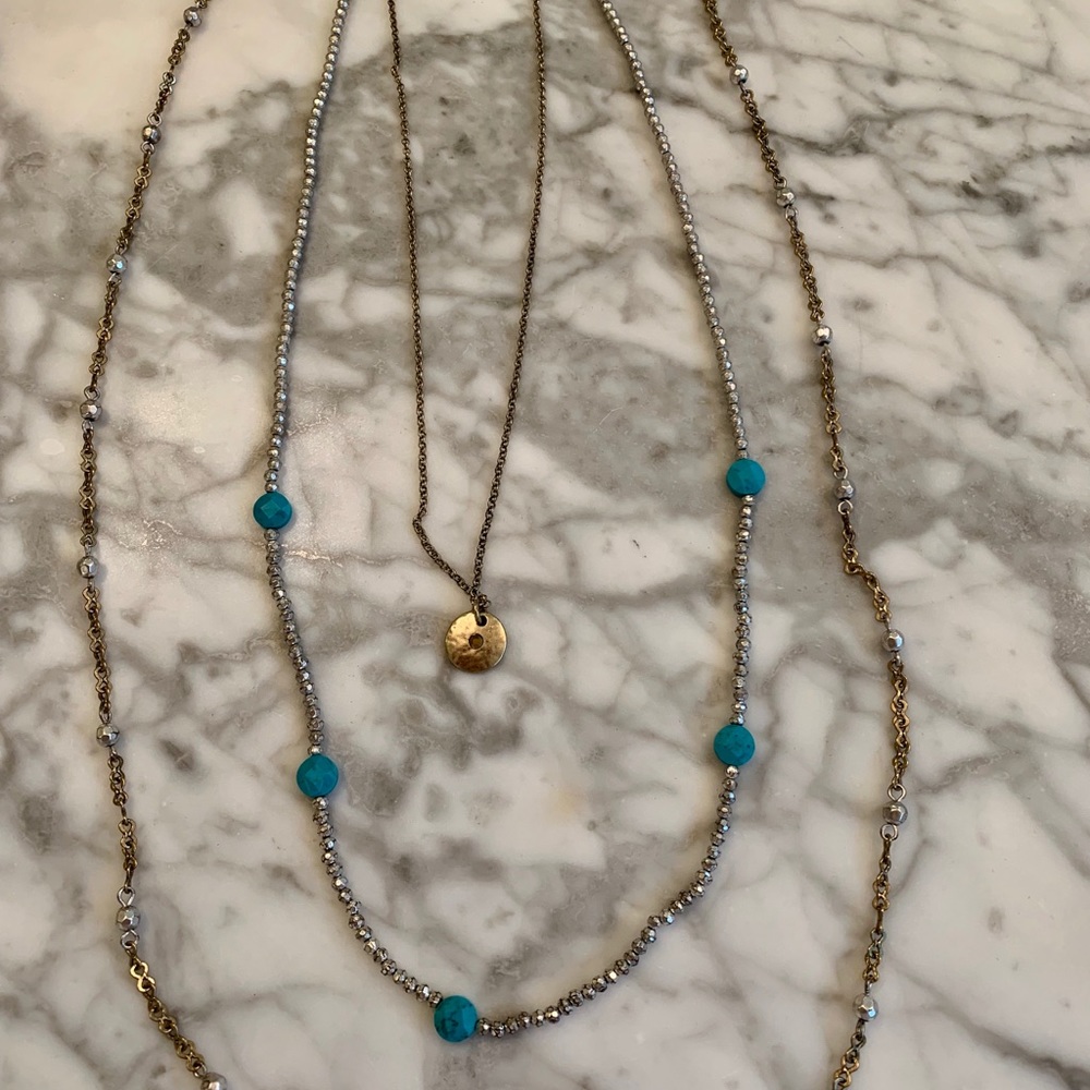 Lucky Brand triple layer necklace